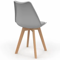 Chaises scandinaves rose pastel, gris, blanc avec coussin*IDMarket Hot