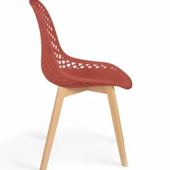 Chaises terracotta et beige*IDMarket Outlet