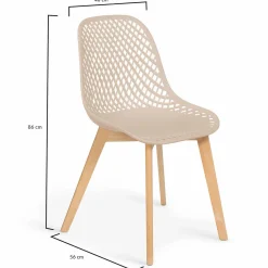 Chaises terracotta et beige*IDMarket Outlet