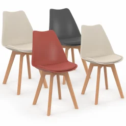 Chaises terracotta, gris, beige style scandinave*IDMarket Sale