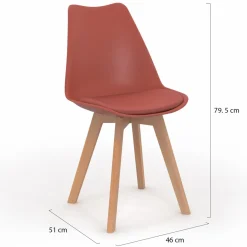 Chaises terracotta, gris, beige style scandinave*IDMarket Sale