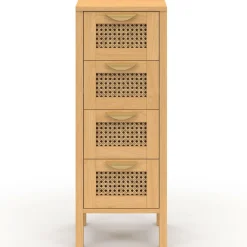 Chiffonnier cannage pour entrée et salle de bain*IDMarket Discount