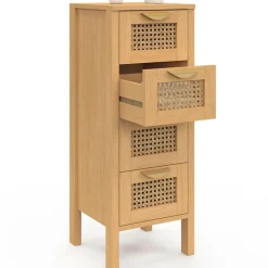 Chiffonnier cannage pour entrée et salle de bain*IDMarket Discount