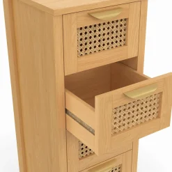 Chiffonnier cannage pour entrée et salle de bain*IDMarket Discount