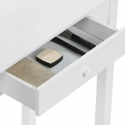 Coiffeuse blanche avec miroir et tabouret*IDMarket Discount