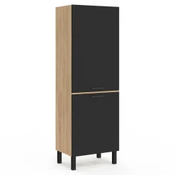 Colonne de cuisine hêtre et noir*IDMarket Best