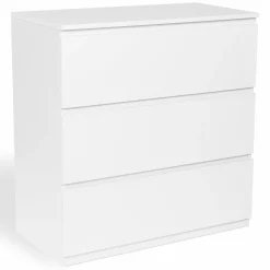 Commode 3 tiroirs blanche*IDMarket