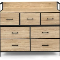 Commode industrielle avec 7 tiroirs en tissu*IDMarket Best