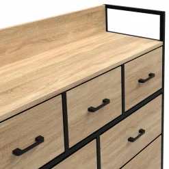 Commode industrielle avec 7 tiroirs en tissu*IDMarket Best
