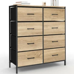 Commode industrielle avec 8 tiroirs en tissu*IDMarket Sale
