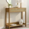 Console 1 tiroir effet naturel cannage*IDMarket Discount