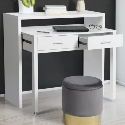 Console bureau extensible blanc*IDMarket Best