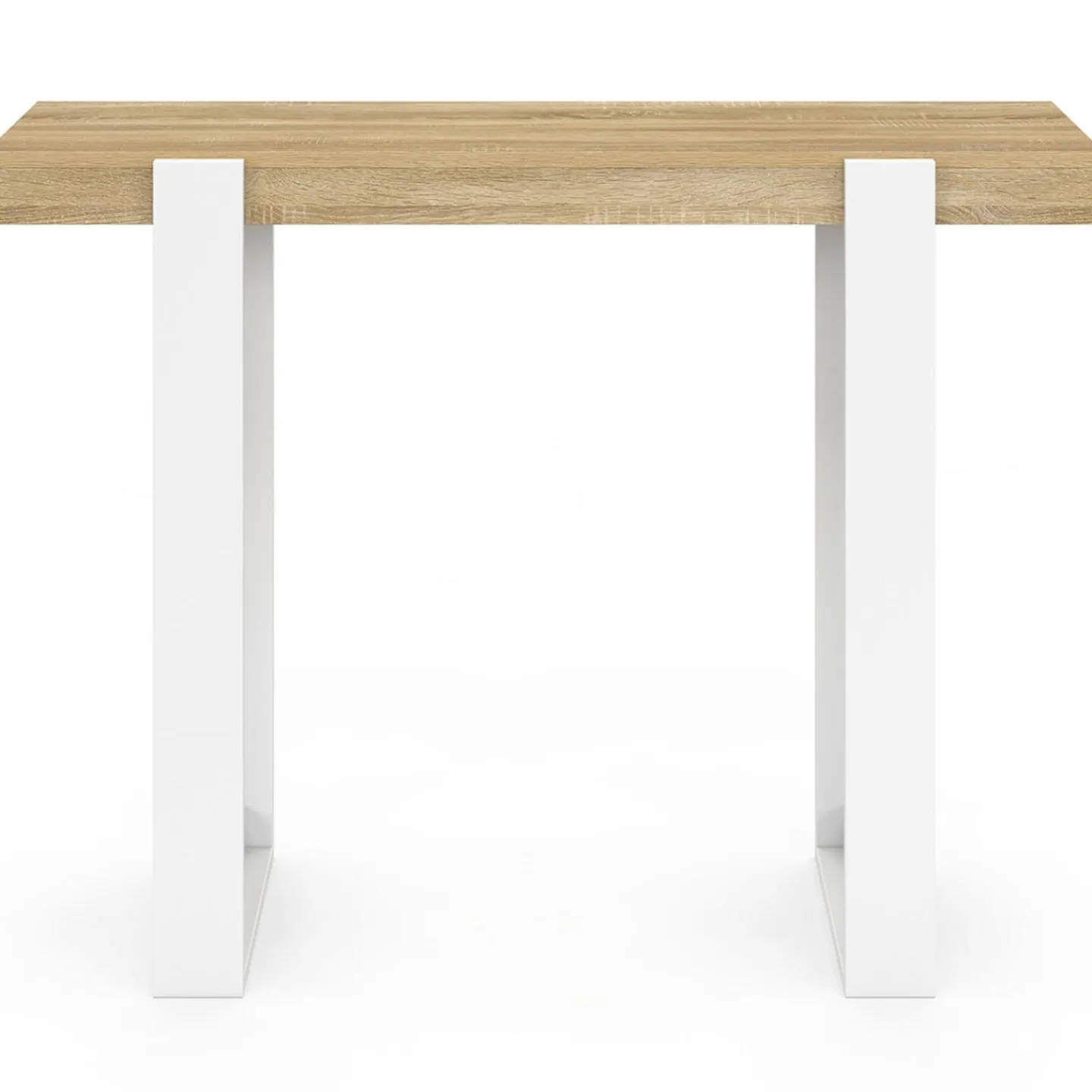 Console d'entrée bois et blanc style industriel*IDMarket Best