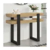 Console double bois et noir*IDMarket Outlet