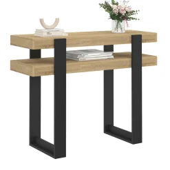 Console double bois et noir*IDMarket Outlet