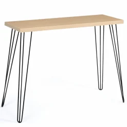 Console vintage bois pieds épingle*IDMarket Discount