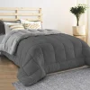 Couette polaire biface 220x240 cm gris clair et gris foncé 400 gr*IDMarket Hot