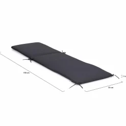 Coussins transat gris 190 cm*IDMarket Clearance