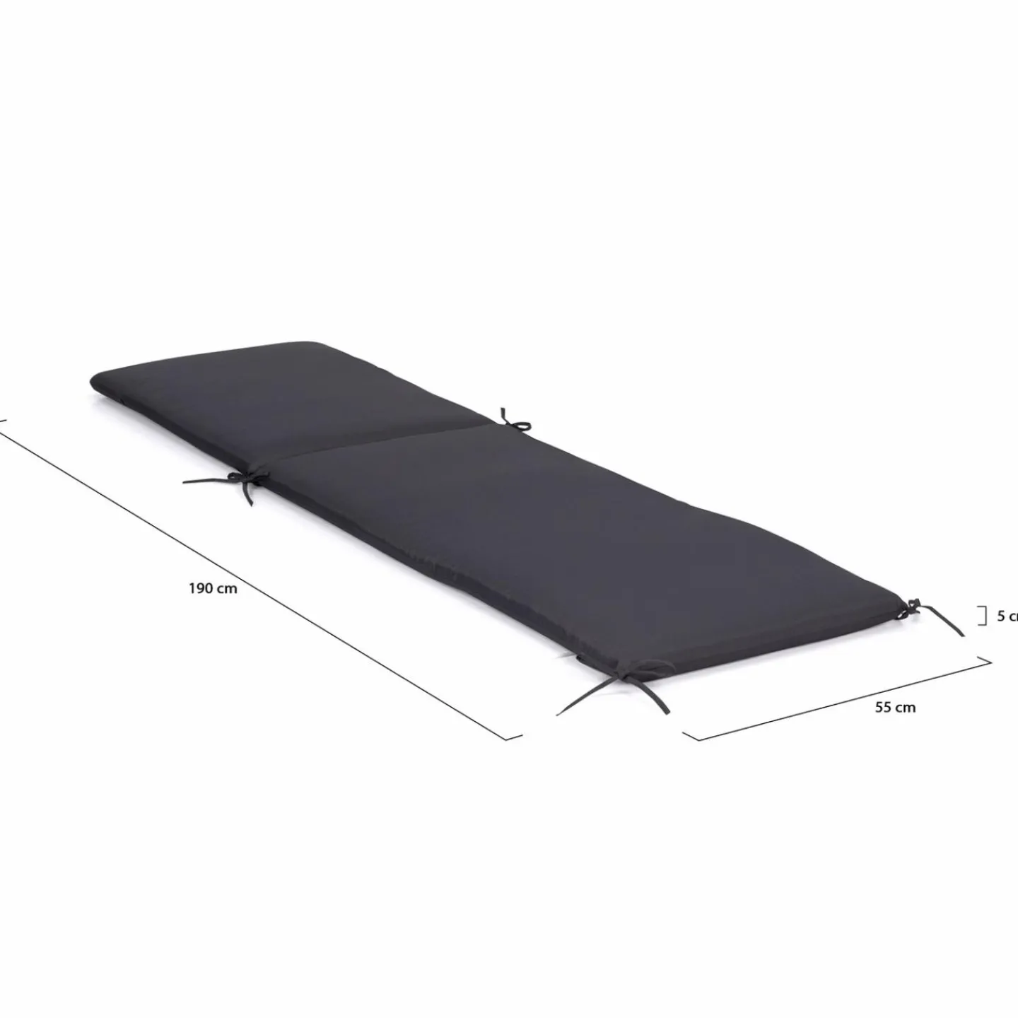 Coussins transat gris 190 cm*IDMarket Clearance