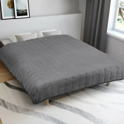 Couverture lestée 150x200 cm bicolore gris clair et gris 9 kg*IDMarket Outlet