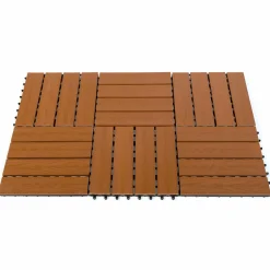 Dalles composite clipsables 30x30 CM imitation teck*IDMarket Clearance