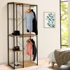 Dressing industriel double penderie 90 cm*IDMarket Outlet