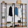 Dressing ouvert industriel 167 cm double penderie*IDMarket
