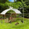 Enclos poulailler 7,5 m 2 avec toit dôme*IDMarket