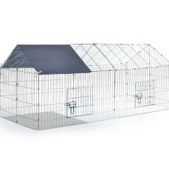 Enclos pour lapin extérieur grillagé 1,35 m2*IDMarket