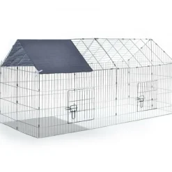 Enclos pour lapin extérieur grillagé 1,35 m2*IDMarket