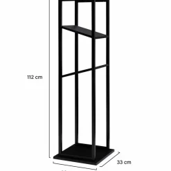 Etagère de rangement pour bois de chauffage en acier noir*IDMarket New