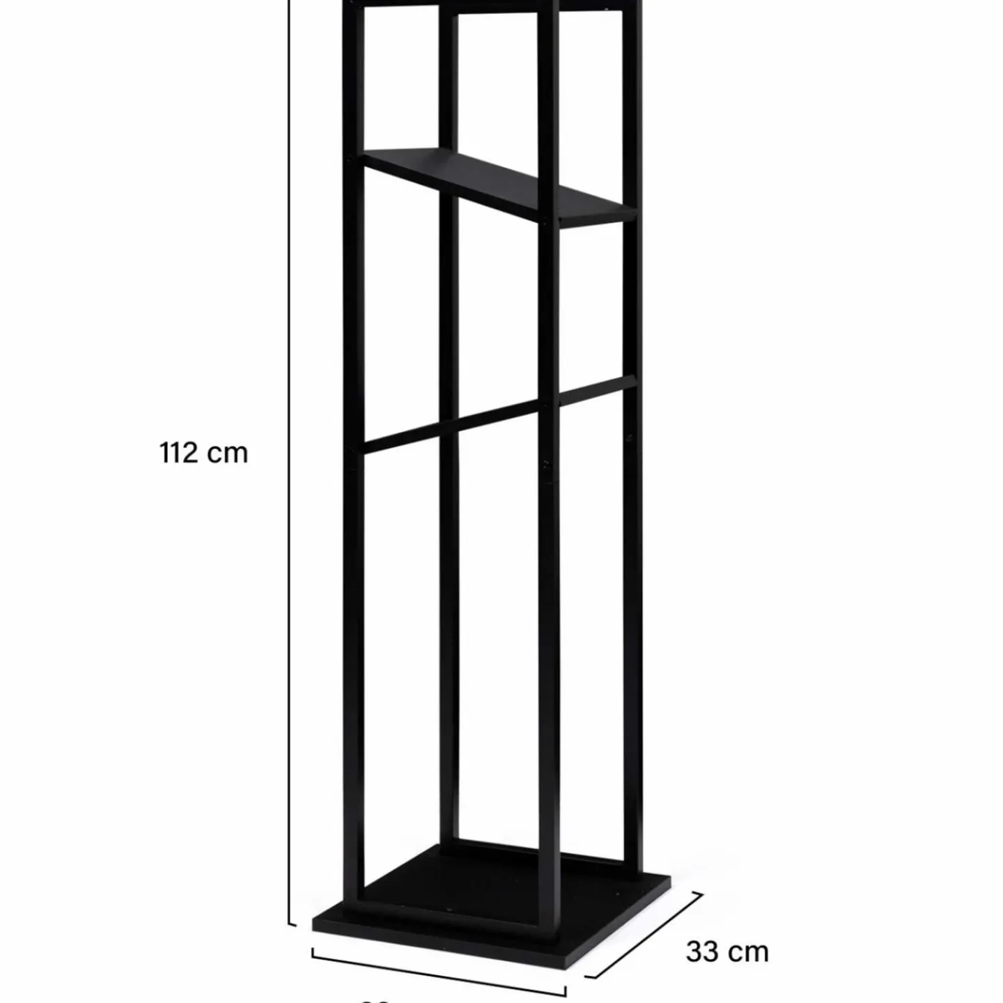 Etagère de rangement pour bois de chauffage en acier noir*IDMarket New