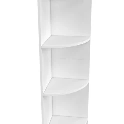 Etagère murale d'angle 5 niveaux blanche à poser ou à fixer*IDMarket Online
