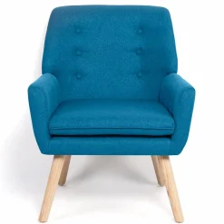 Fauteuil scandinave bleu canard*IDMarket Sale