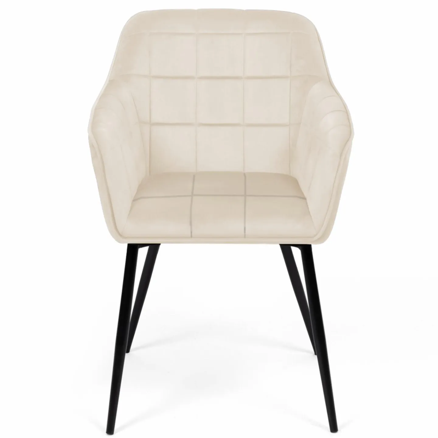 Fauteuils de table en velours beige*IDMarket New