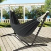 Hamac gris anthracite avec support métal*IDMarket Outlet