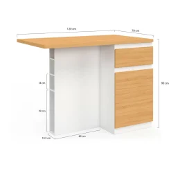 Ilot central range bouteilles 4 personnes*IDMarket Best