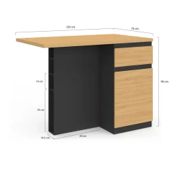 Ilot central range bouteilles 4 personnes*IDMarket