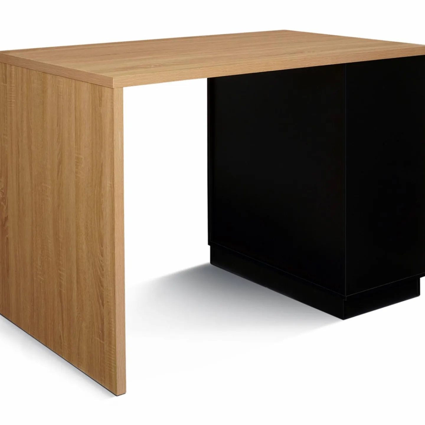 Ilot mange debout noir et bois 130 cm*IDMarket Best
