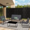 Lamelles occultantes PVC noir 35m pour grillage rigide*IDMarket Online
