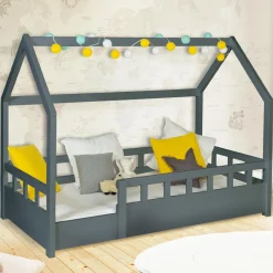 Lit cabane gris*IDMarket Best