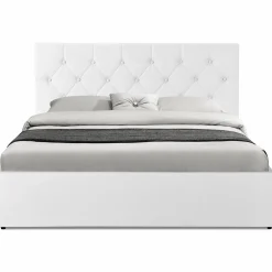 Lit coffre blanc 140x190 cm*IDMarket Sale