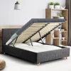Lit coffre scandinave gris 2 places*IDMarket Hot