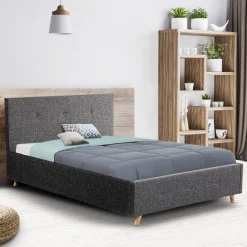 Lit coffre scandinave gris 2 places*IDMarket Hot