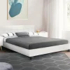 Lit double avec sommier PVC blanc 160x200cm*IDMarket Sale