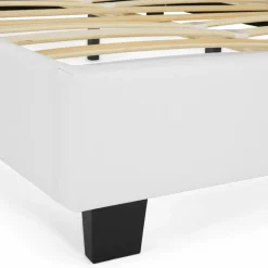 Lit double avec sommier PVC blanc 160x200cm*IDMarket Sale