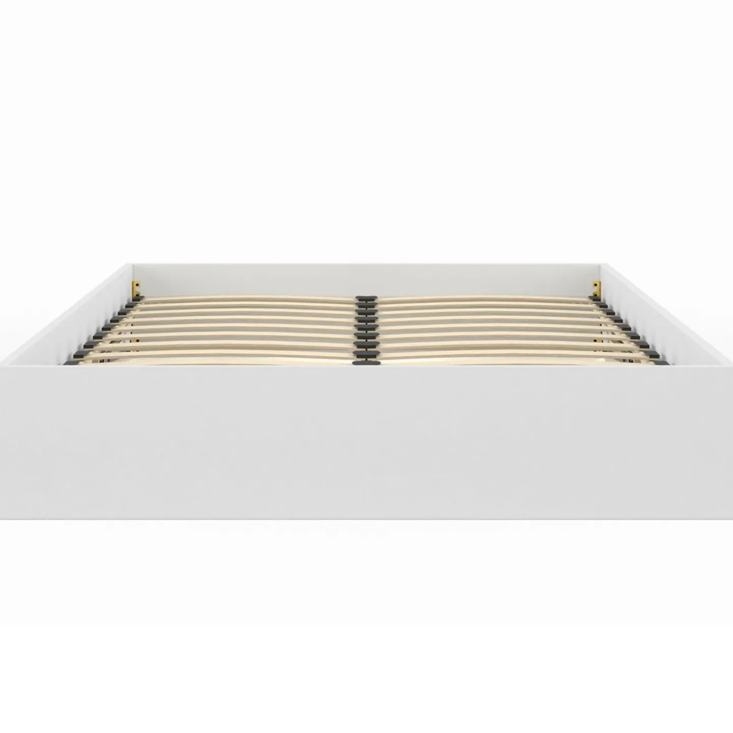 Lit double coffre 140x190 cm avec sommier blanc*IDMarket Clearance