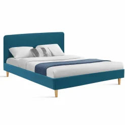 Lit double scandinave bleu canard*IDMarket Clearance