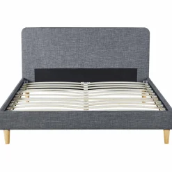 Lit scandinave gris 2 places 160x200 cm*IDMarket Clearance