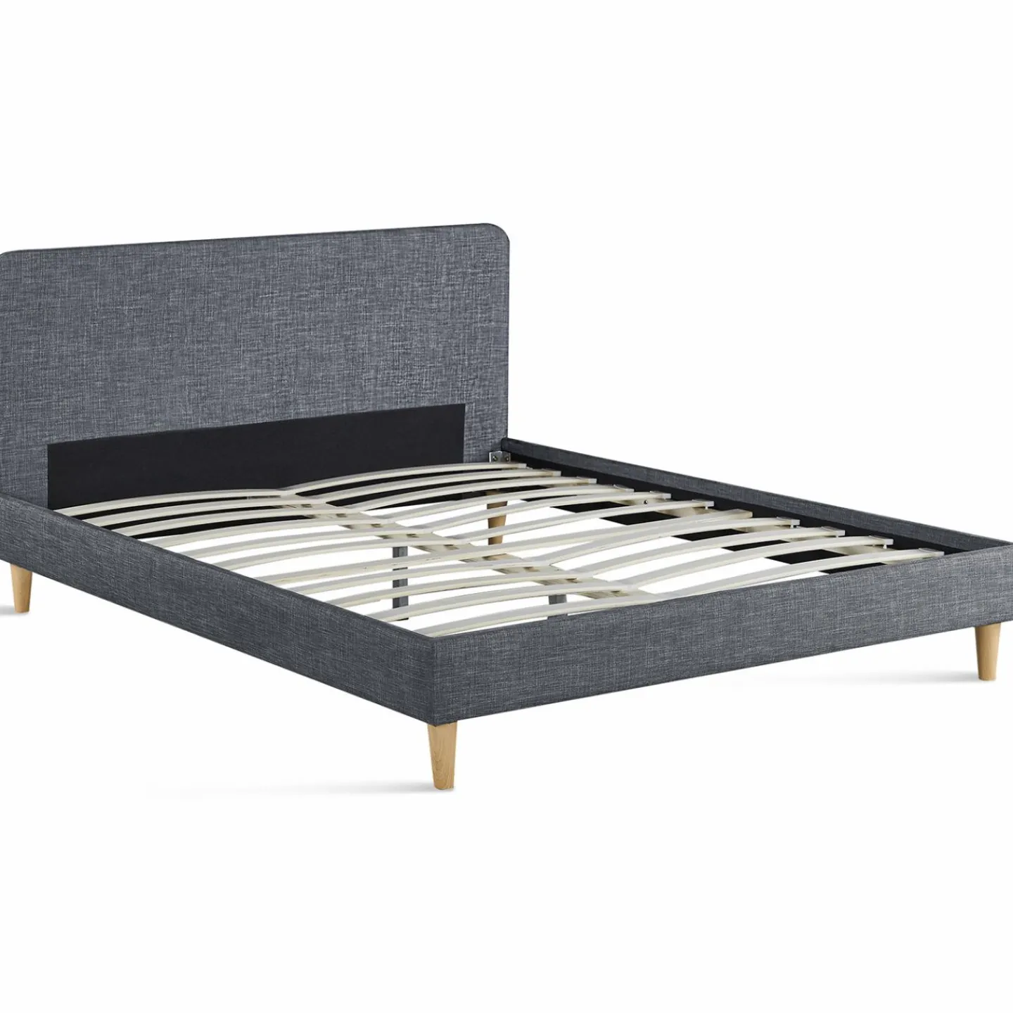 Lit scandinave gris 2 places 160x200 cm*IDMarket Clearance